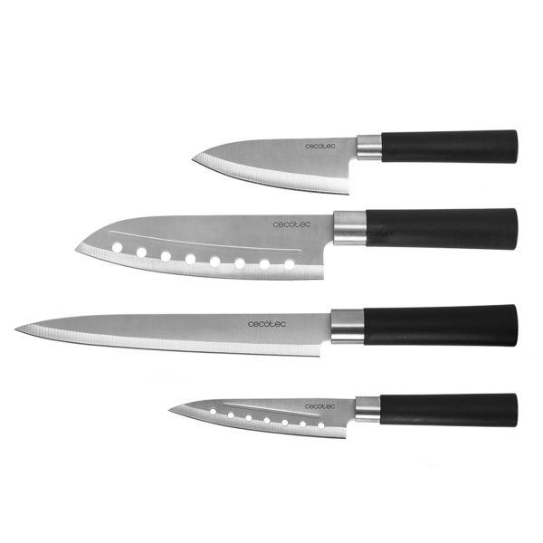 Conjunto de Facas CECOTEC Santoku Professional Knives Set (Preto)