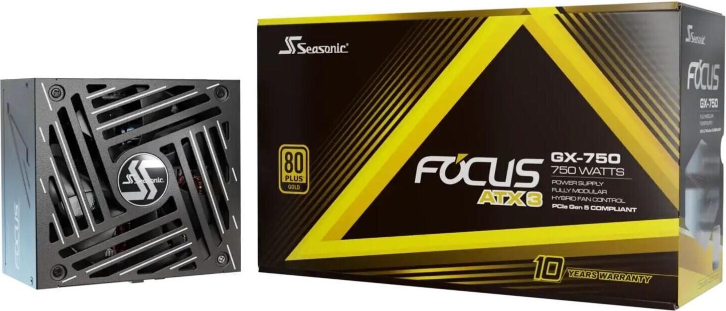 Fonte de Alimentação SEASONIC FOCUS-GX-750-V4 (ATX - 750 W - 80 PLUS Gold - Preto)