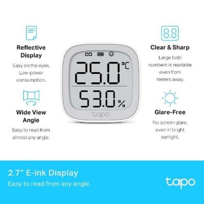 Sensor de Temperatura e Humidade TP-LINK Tapo T315 (Ecrã E-Ink 2,7" - Branco) — miniatura 4