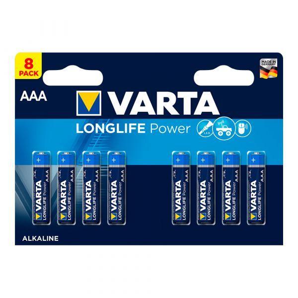 Pilhas Alcalinas VARTA Longlife Power AAA LR03 (Azul)