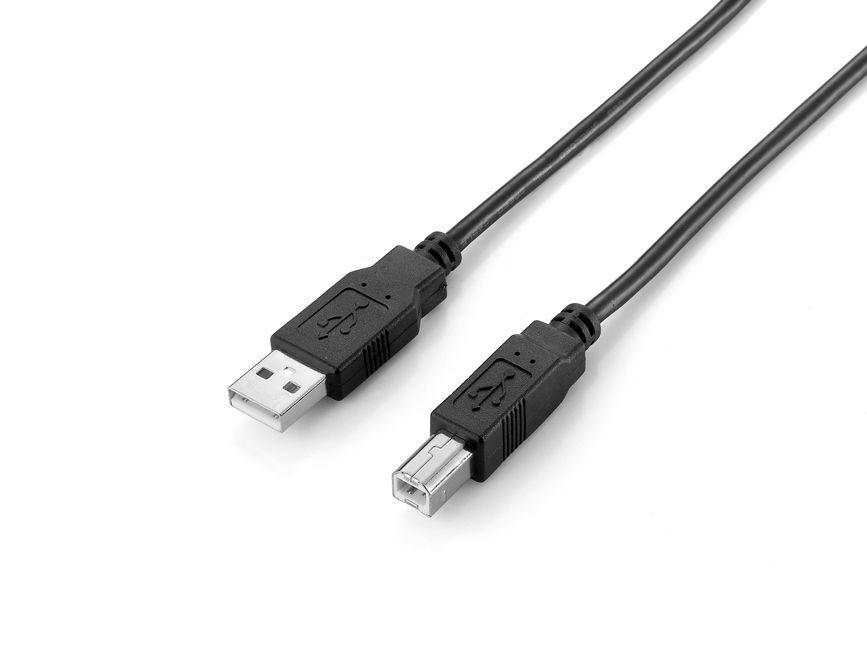 Cabo USB EQUIP 128864 (2 m - USB B - USB A - Preto)