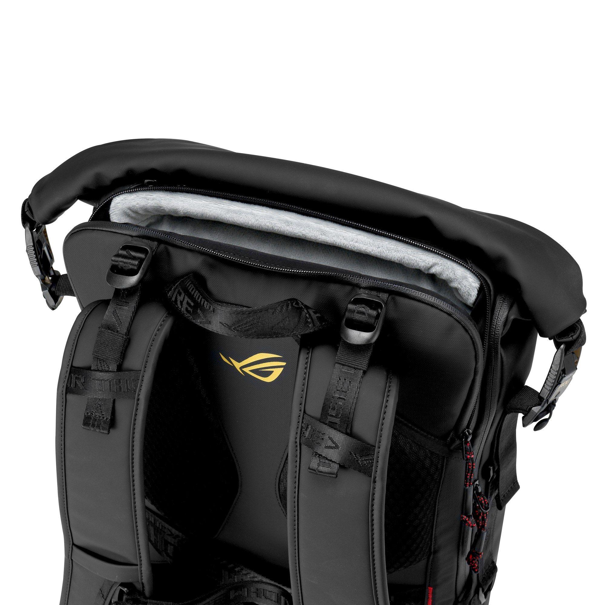 Mochila ASUS ROG SLASH Backpack Edition 20 BP3802 (26 L - Poliéster, Couro PU - 45,7 cm - Preto) — miniatura 11