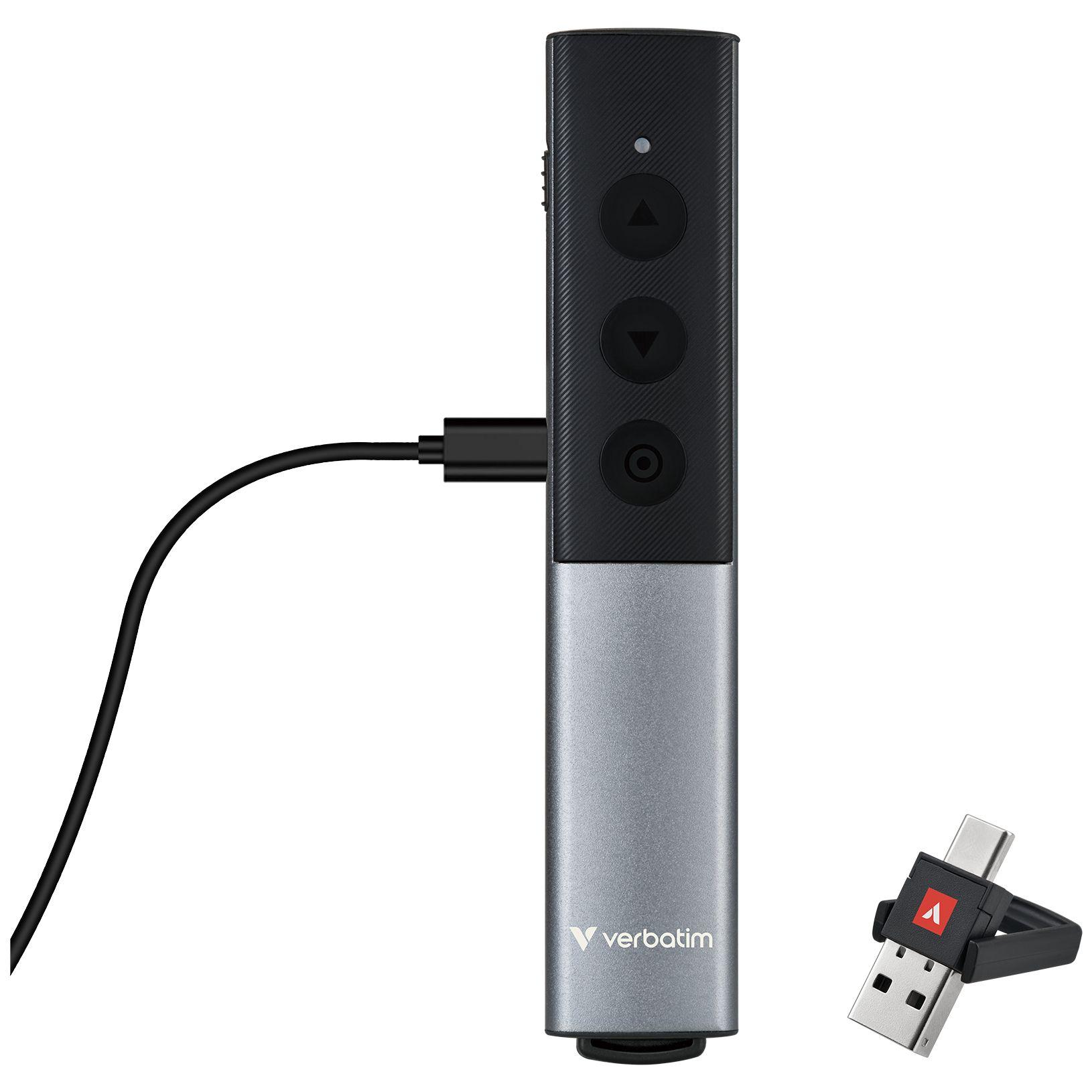 Apresentador Laser Sem Fios VERBATIM 32366 (RF - USB - Preto e Prateado) — miniatura 2