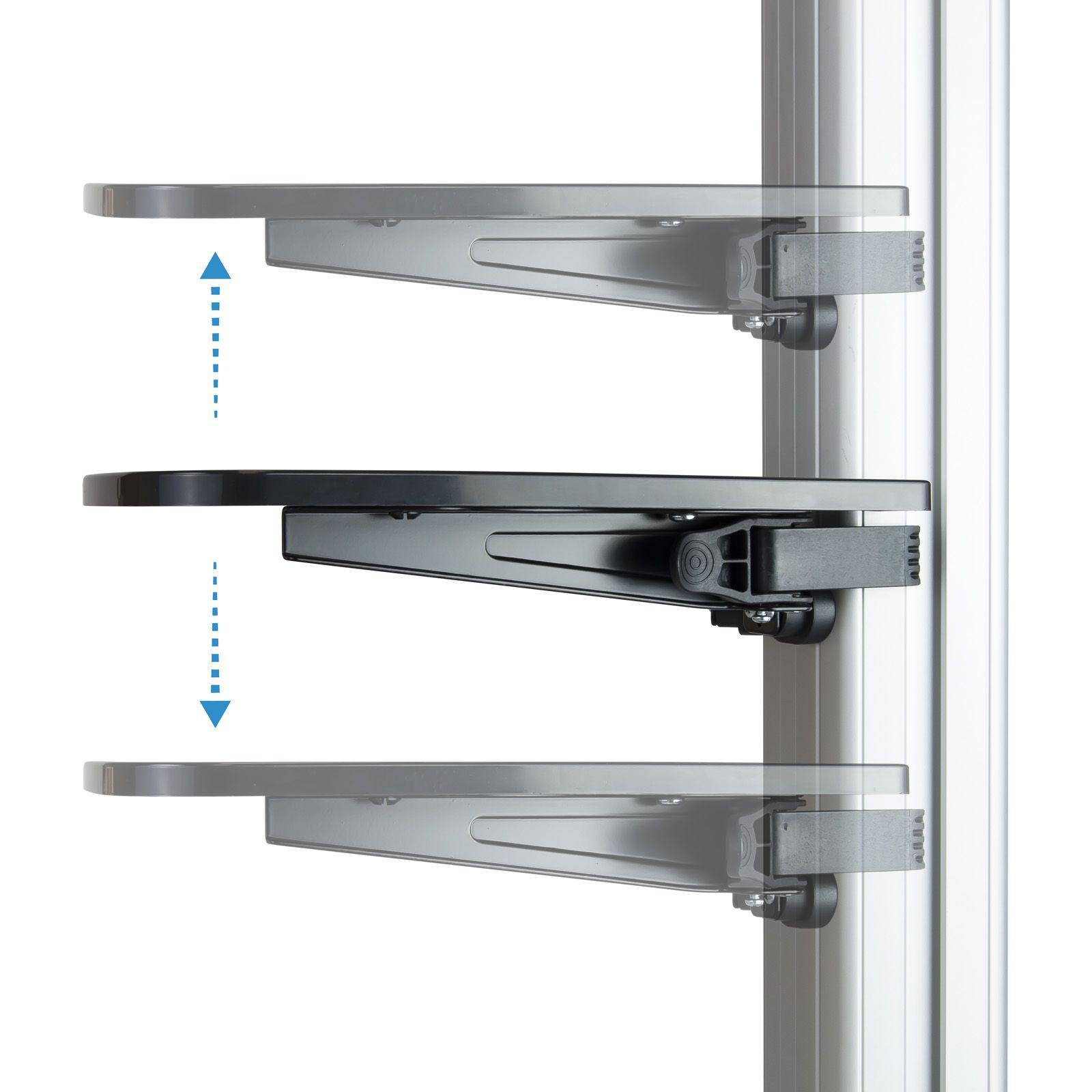 Suporte de Chão Móvel TOOQ FS1870M-B (200 x 200 a 600 x 400 mm - 600 x 400 mm - 94 cm - Preto/Prateado), miniatura 9