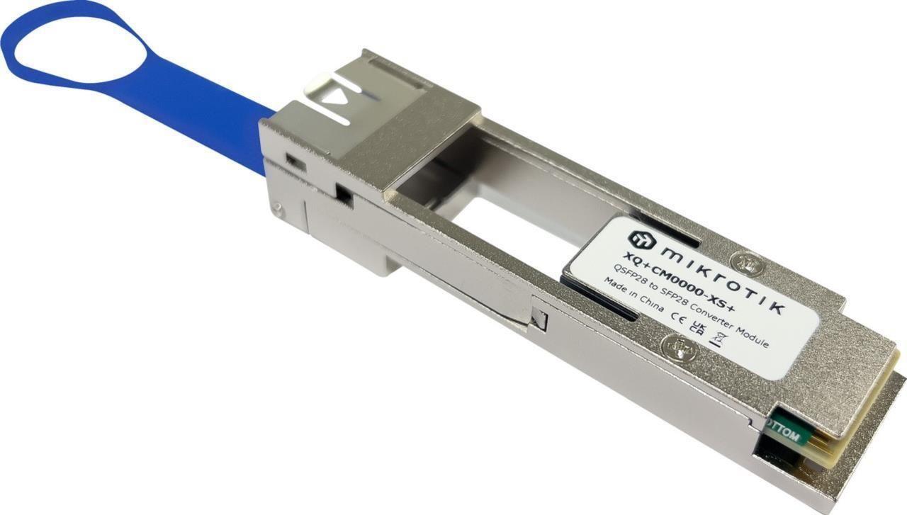 Adaptador de Fibra Ótica MIKROTIK XQ+CM0000-XS+ (QSFP28 para SFP28 - Prateado)
