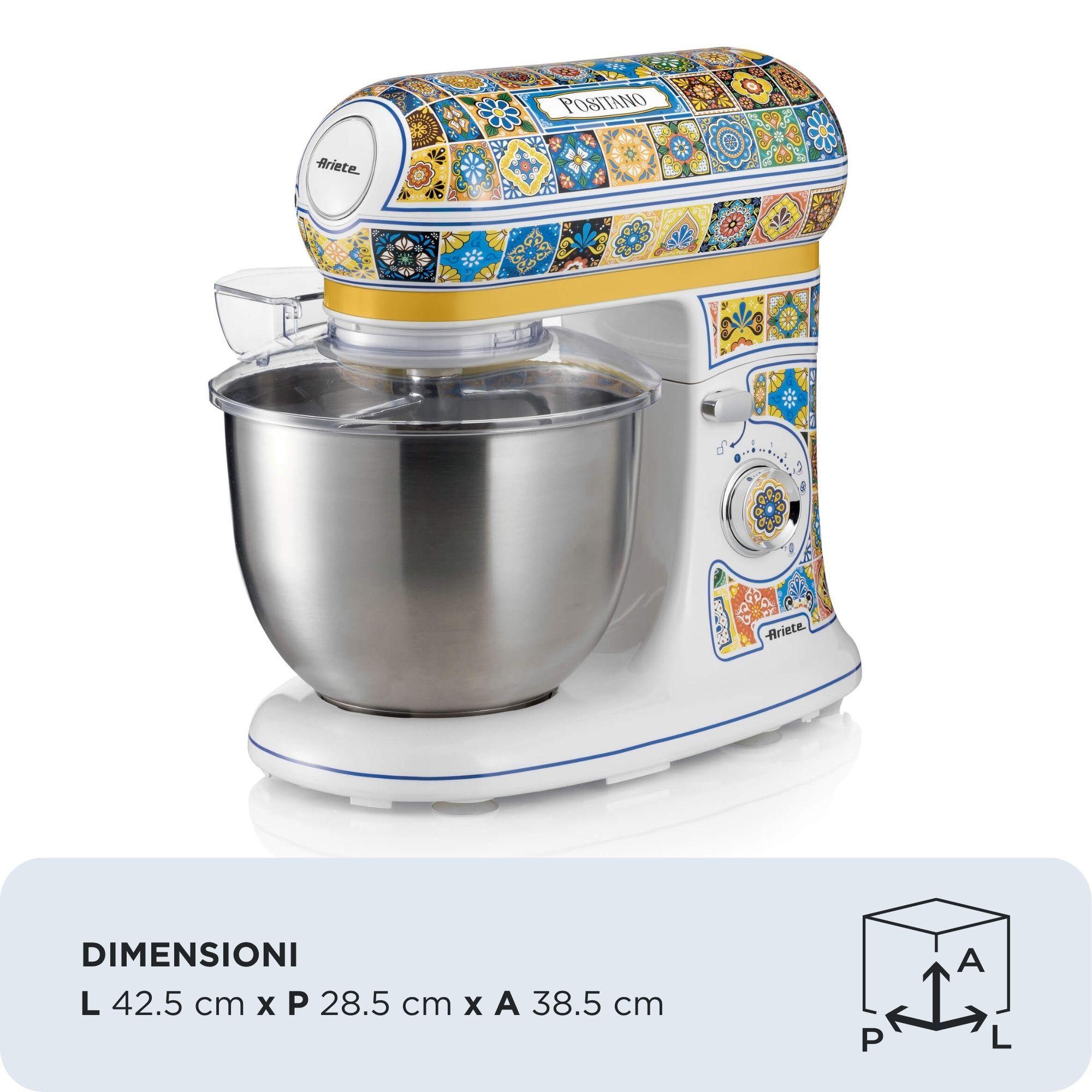 Batedeira Planetária ARIETE Positano (2400 W - 5,5 l - Altura 38,5 cm - Azul e Amarelo), miniatura 2