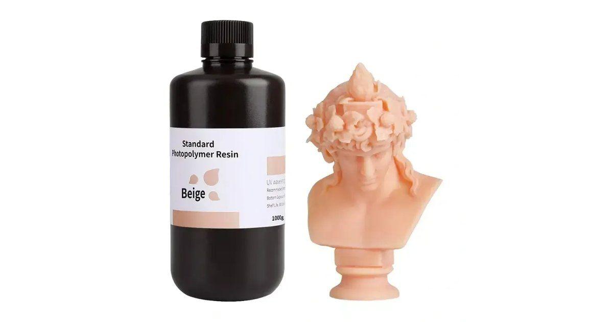 Resina para Impressão 3D ELEGOO Standard Resin 1.0 (1 L - Bege)