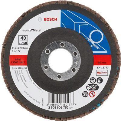 Disco de Lixa em Lamelas BOSCH X551 Expert for Metal (Cinzento)
