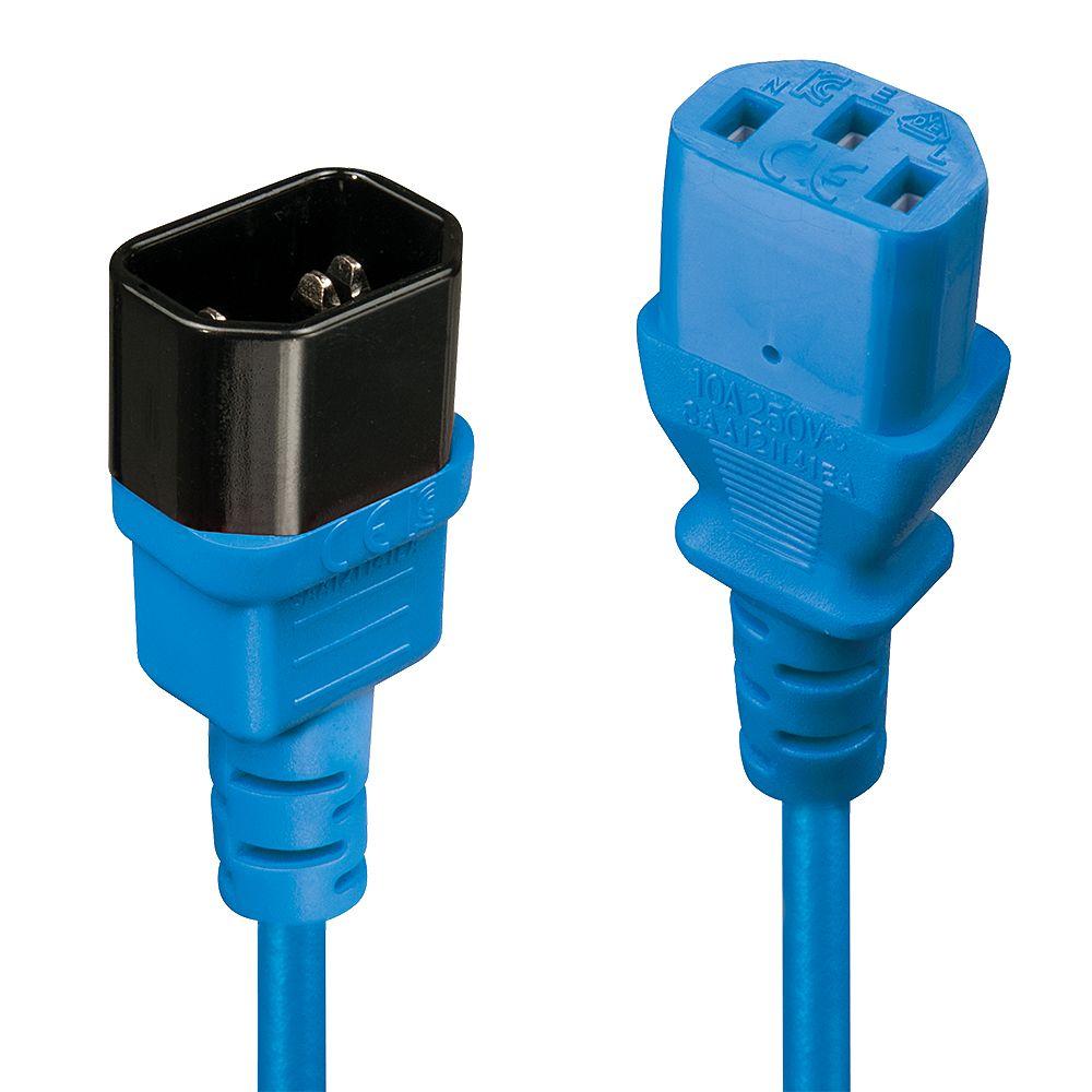 Cabo de Alimentação LINDY 30470 (0,5 m - Acoplador C13 - Acoplador C14 - Azul)