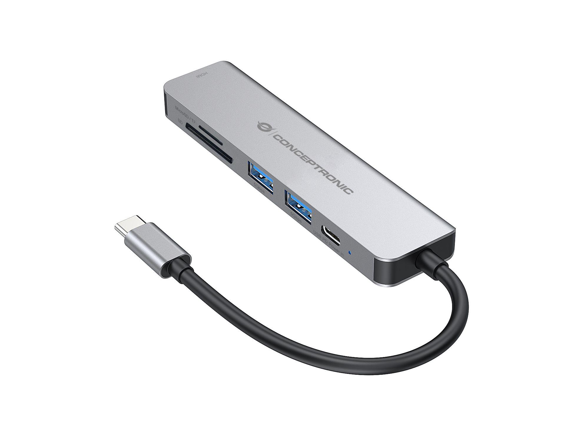 Dock USB-C CONCEPTRONIC DONN02G (0,115 m - Alumínio) — miniatura 6