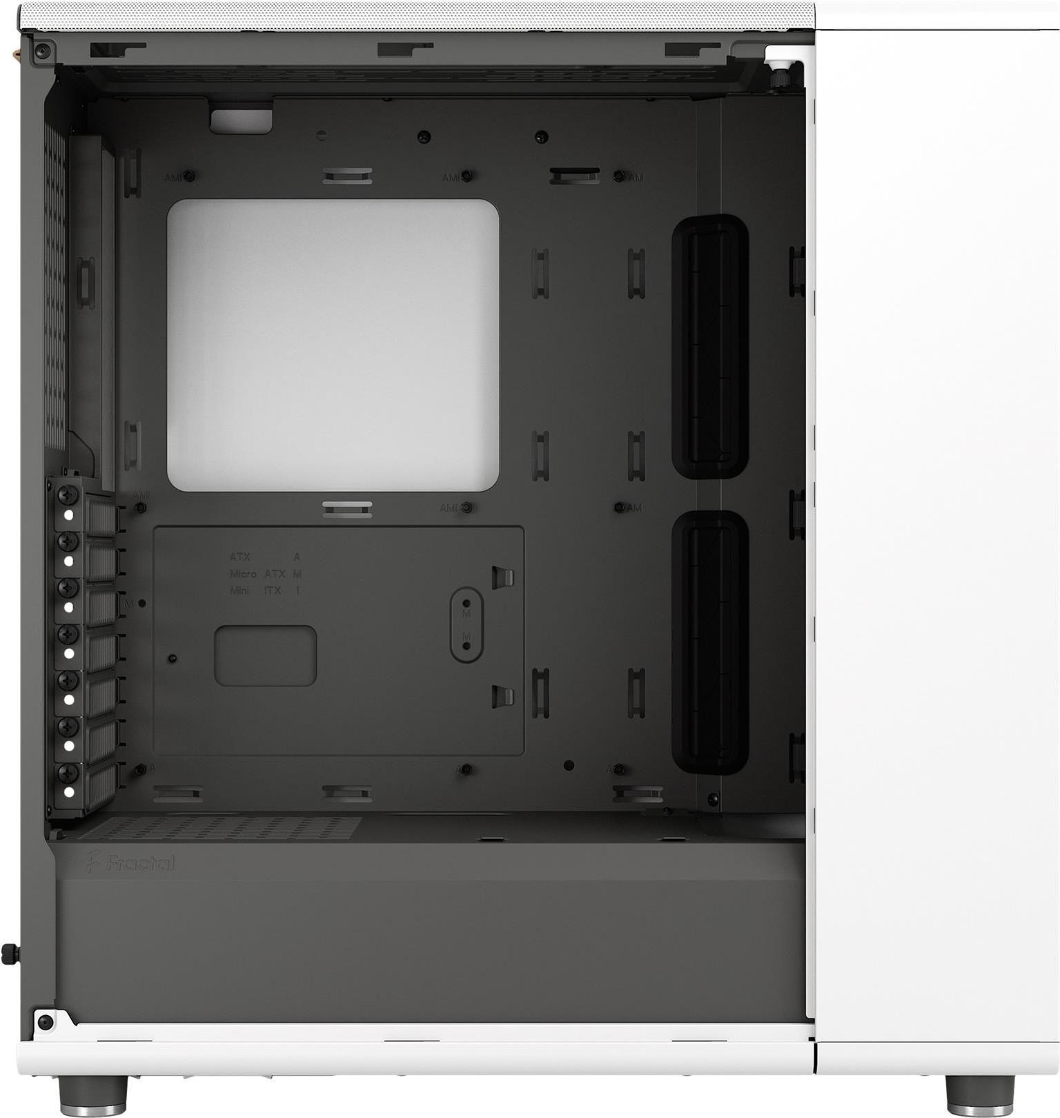 Caixa ATX FRACTAL DESIGN North Chalk White TG Clear (ATX, Micro ATX, Mini-ITX - Midi Tower - Branco)
