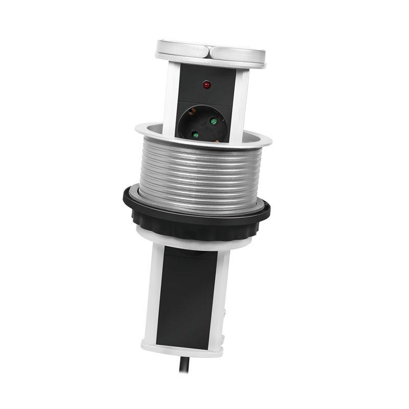 Bloco de Tomadas de Encastrar LOGILINK LPS235A (1,8 m - Preto e Prateado) — miniatura 2