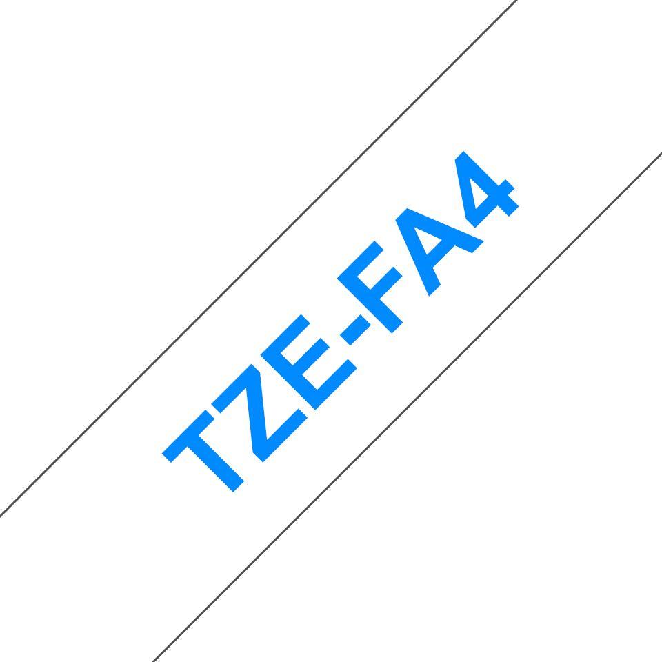 Fita Têxtil de Impressão BROTHER TZE-FA4 (Azul sobre Branco)