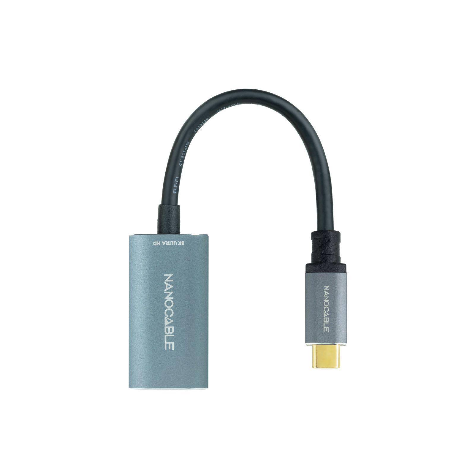 Conversor USB-C para DisplayPort NANOCABLE 10.16.4104-G (0,15 m - USB Type-C - DisplayPort - Cinzento) — miniatura 2