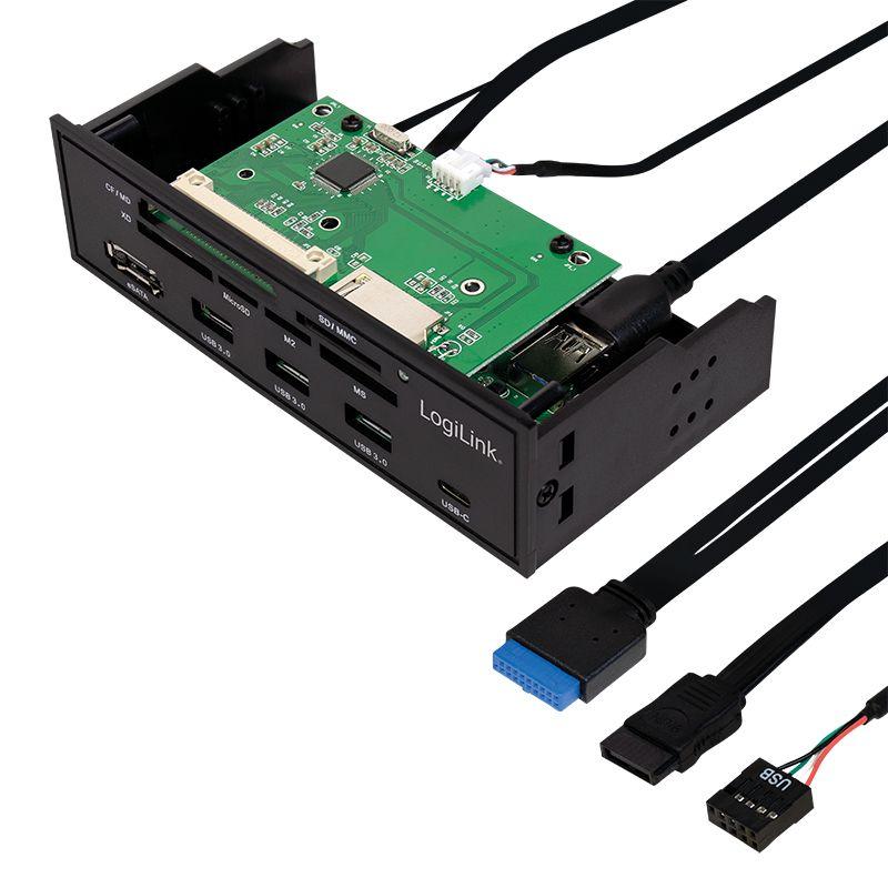 Painel Frontal Multifunções LOGILINK UA0341 (Preto), miniatura 3