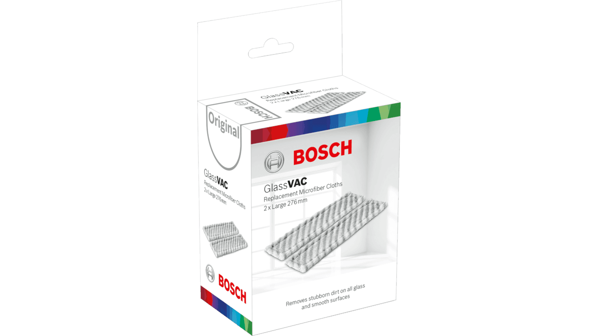 Panos de Microfibra de Substituição para Limpa-vidros BOSCH GlassVAC F016800551 (Branco) — miniatura 3