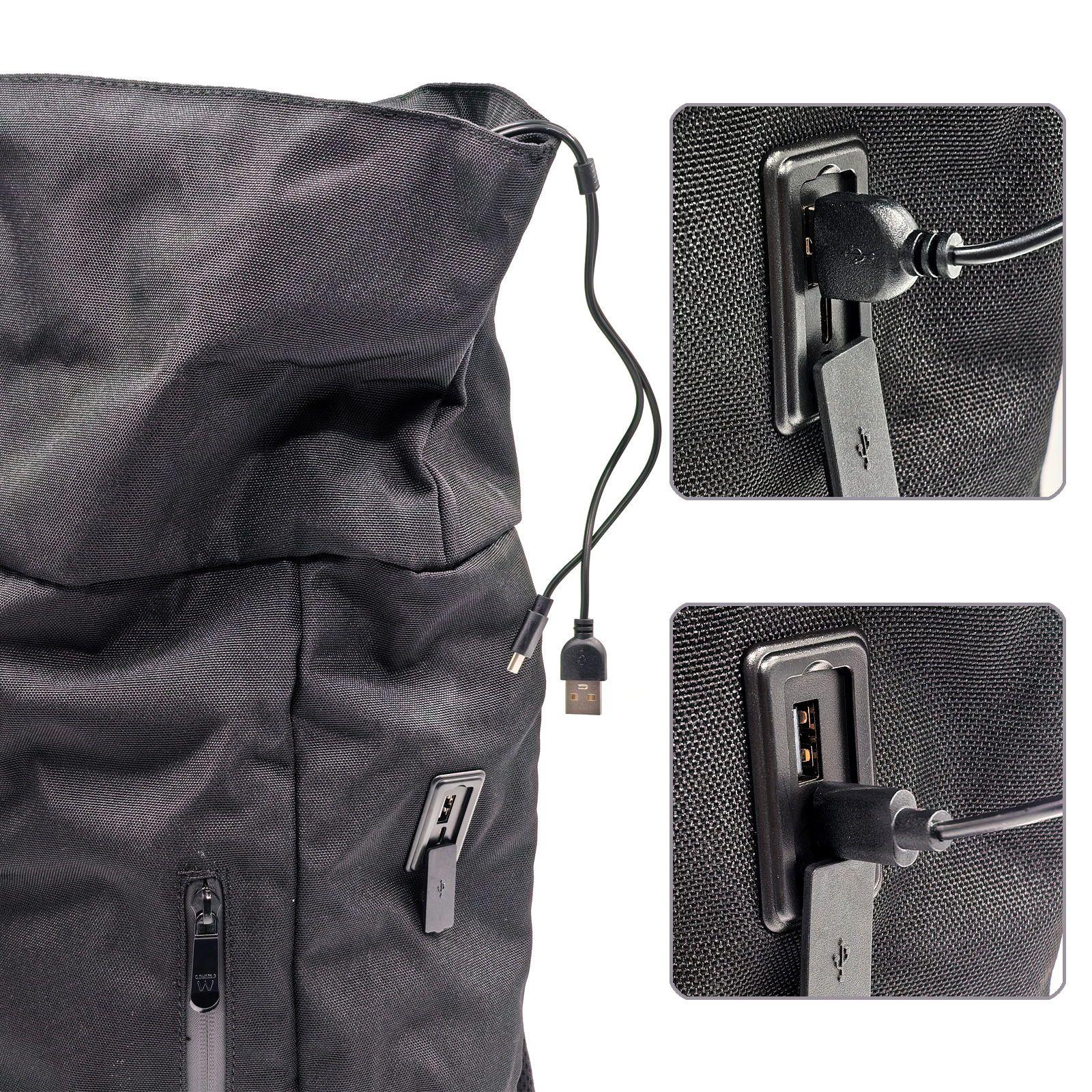 Mochila para Portátil EWENT EW2536 Trendy Roll (17,3" - 34 l - 43,9 cm - Preto), miniatura 7