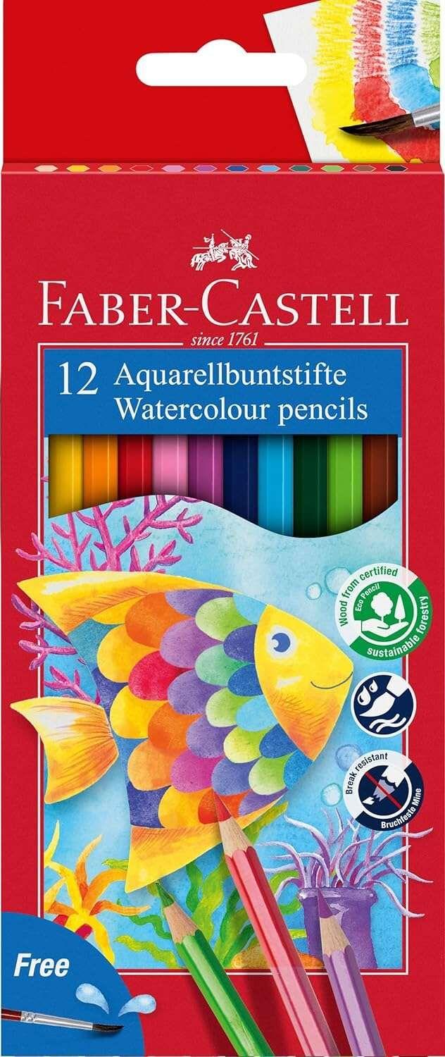 Lápis de Cor Aguareláveis FABER-CASTELL Classic Colour (com Pincel)