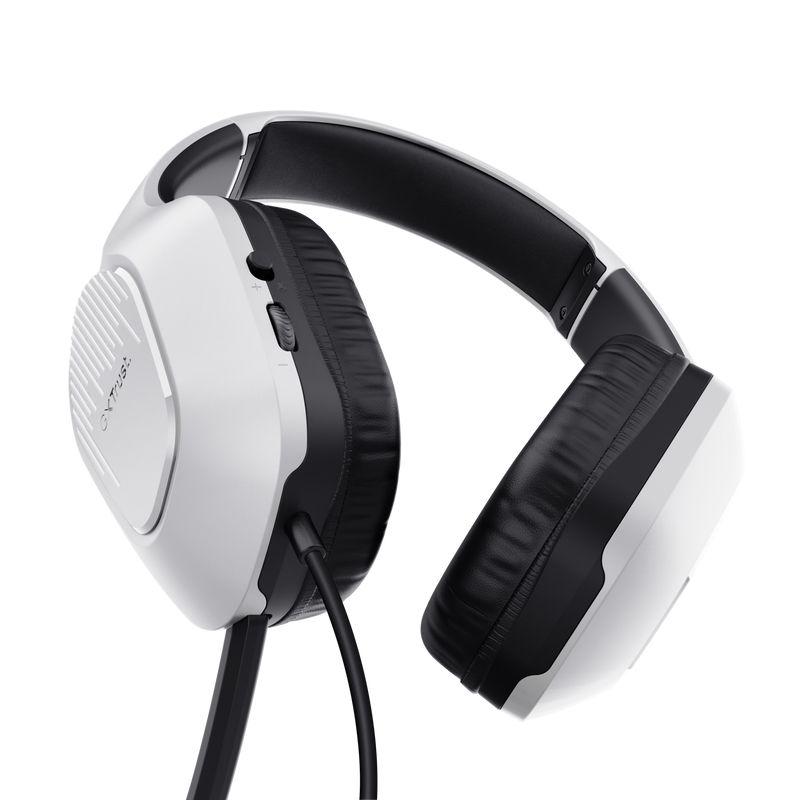 Headset Gaming TRUST GAMING GXT 415PS Zirox (Binaural - Com fios - Supra-aural - Preto e Branco) — miniatura 3