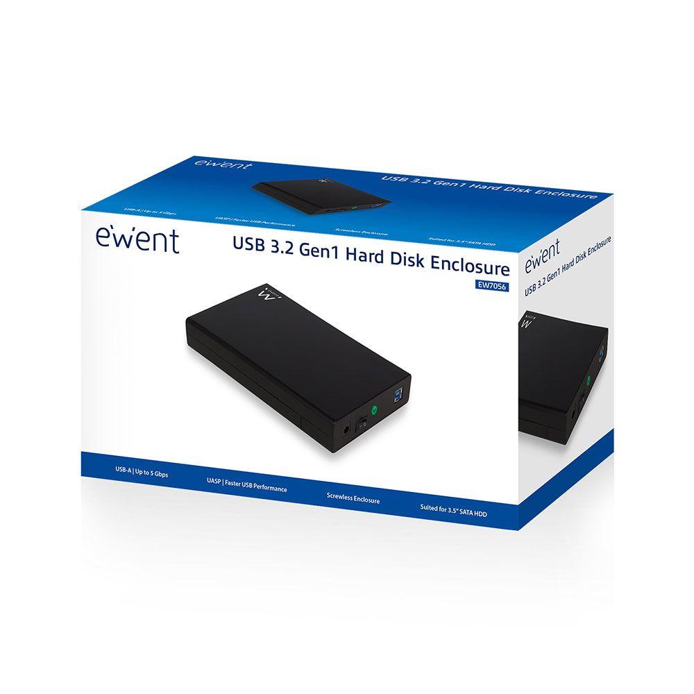Caixa Externa para Disco SATA EWENT EW7056 (3.5" - Preto) — miniatura 5