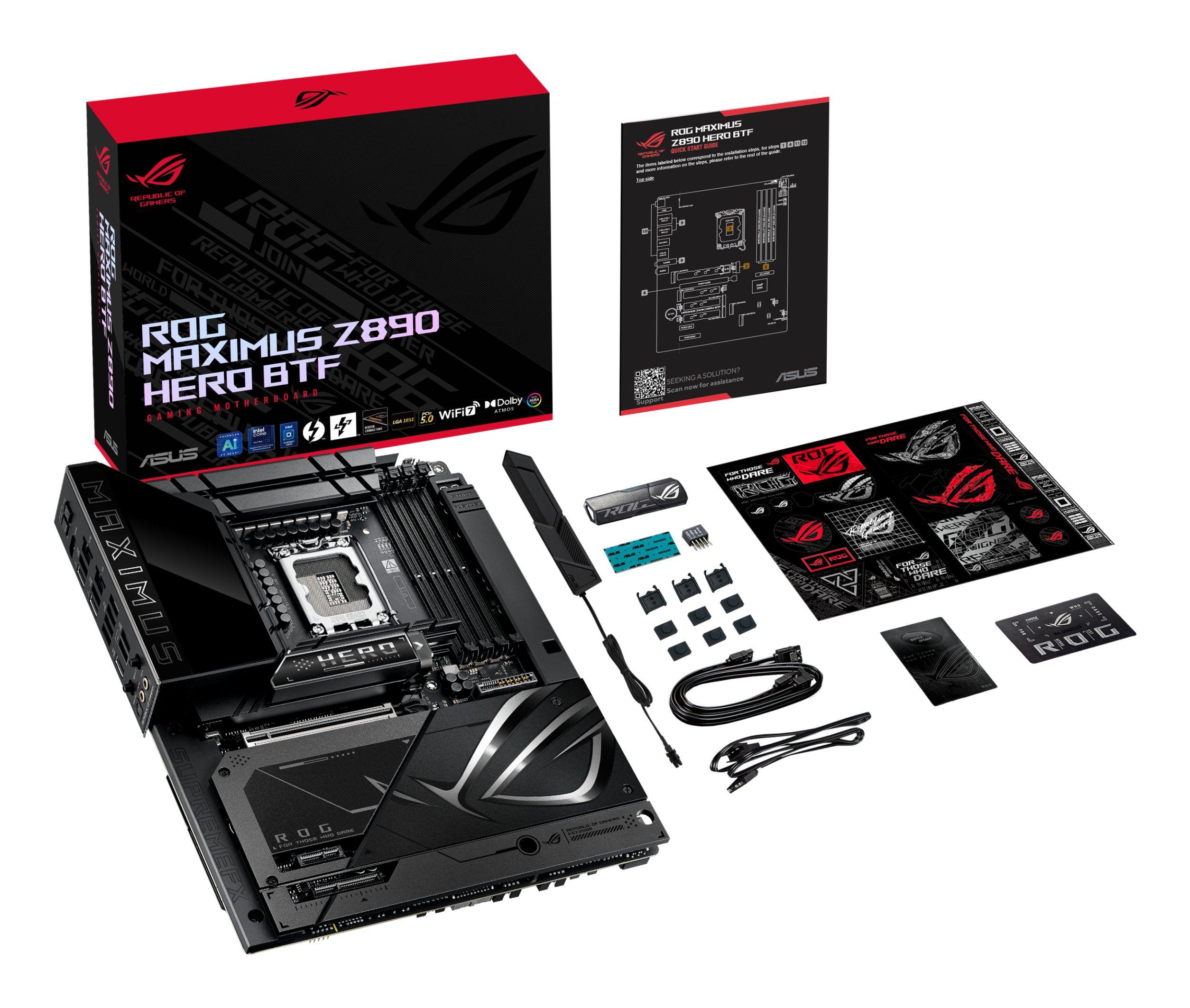 Motherboard ASUS ROG MAXIMUS Z890 HERO BTF (LGA 1851 (Socket V1) - Intel Core Ultra - ATX - Preto), miniatura 17