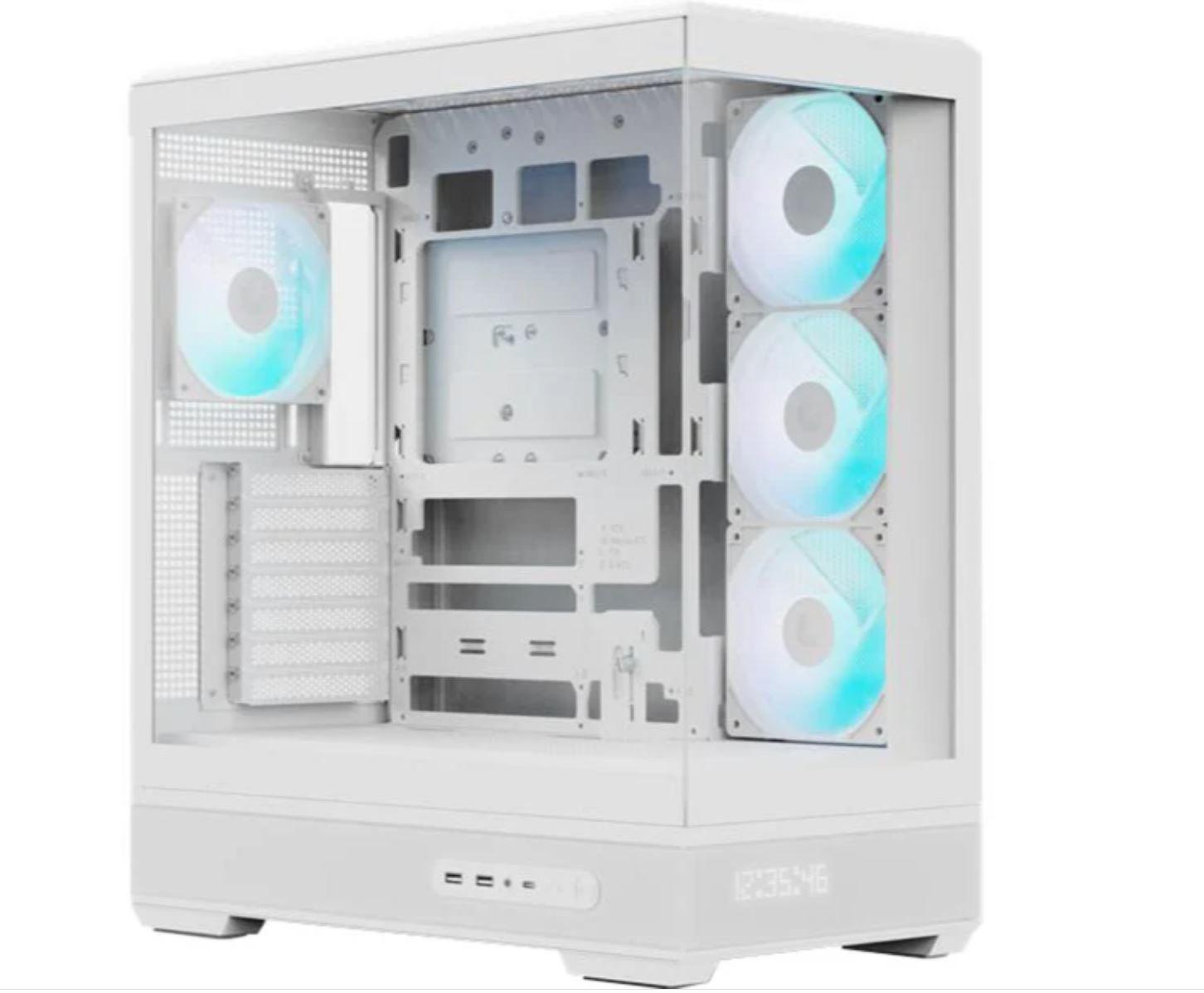 Caixa PC AEROCOOL P500B-DIGI (Midi Tower - SPCC - ARGB - Branco)