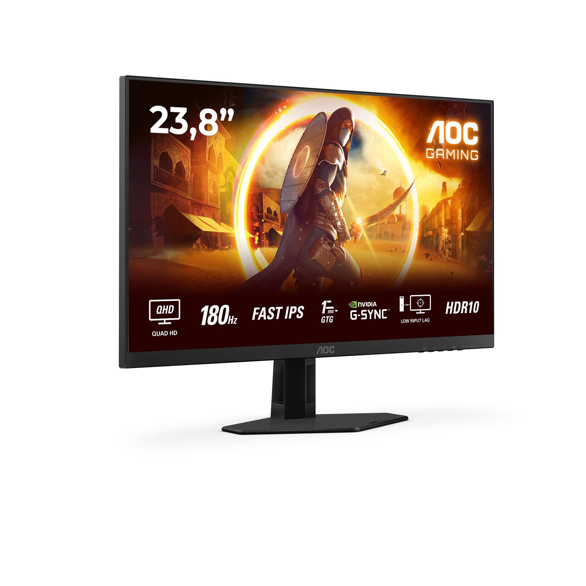 Monitor AOC Q24G4RE (23,8" - Fast IPS - 180 Hz - Preto e Vermelho), miniatura 2