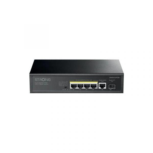 Switch de Rede STRONG SW5011POE+ (10/100/1000 Mbit/s - 12 Gbit/s - Sim, PoE+ - Preto) — miniatura 2