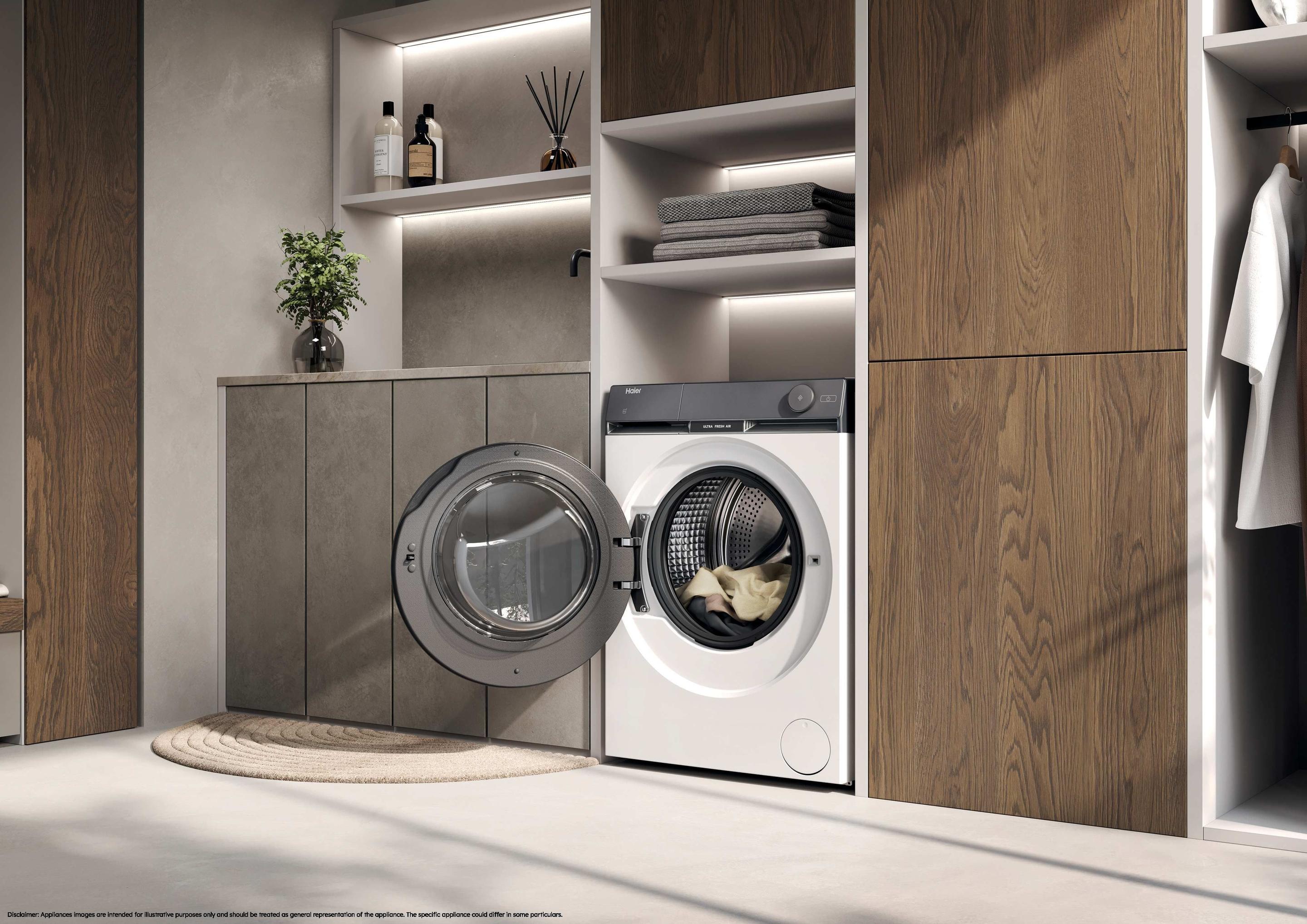 Máquina de Lavar Roupa Independente HAIER HW110B14387UIB (1400 RPM - B - A - Cinzento e Branco) — miniatura 9