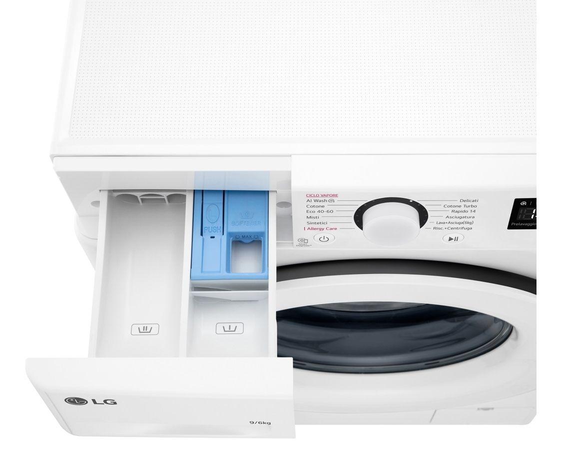 Máquina de Lavar e Secar Roupa Independente LG F4DR5009A3W (A - 9 kg - 6 kg - Branco), miniatura 2