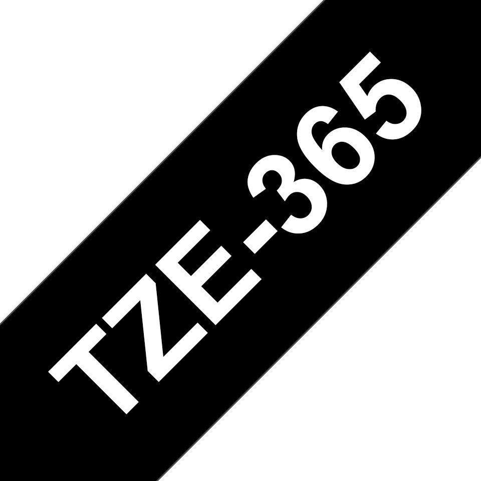 Fita de Impressão BROTHER TZe-365 (Texto Branco/Fundo Preto)