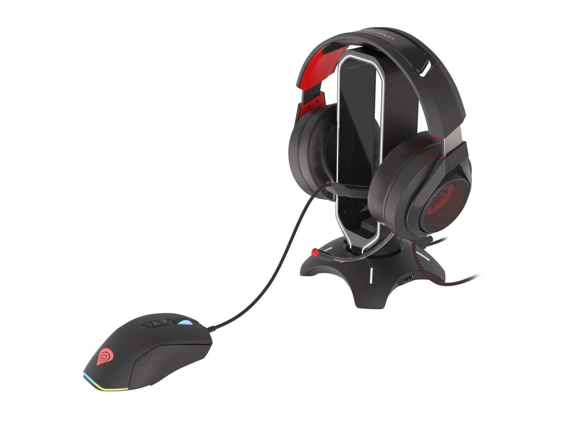 Suporte para Auscultadores GENESIS Vanad 500 (USB Type-A - USB-A - Universal - Preto) — miniatura 6