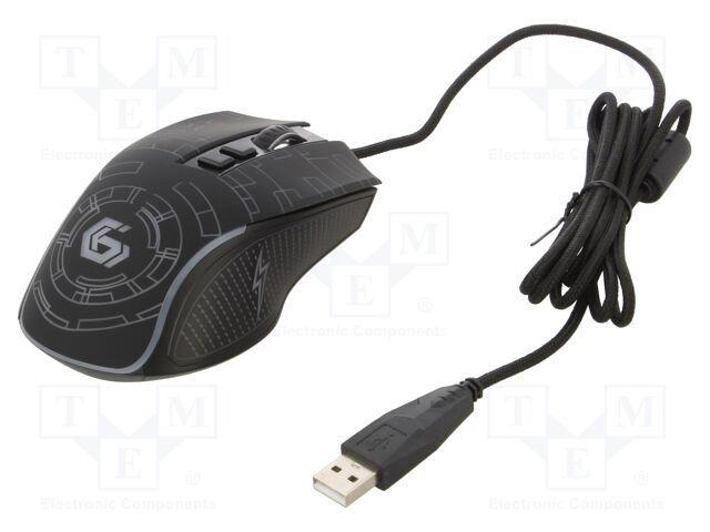 Rato GEMBIRD MUSG-RGB-01 (3600 DPI - Óptico - USB Tipo-A - Preto), miniatura 2