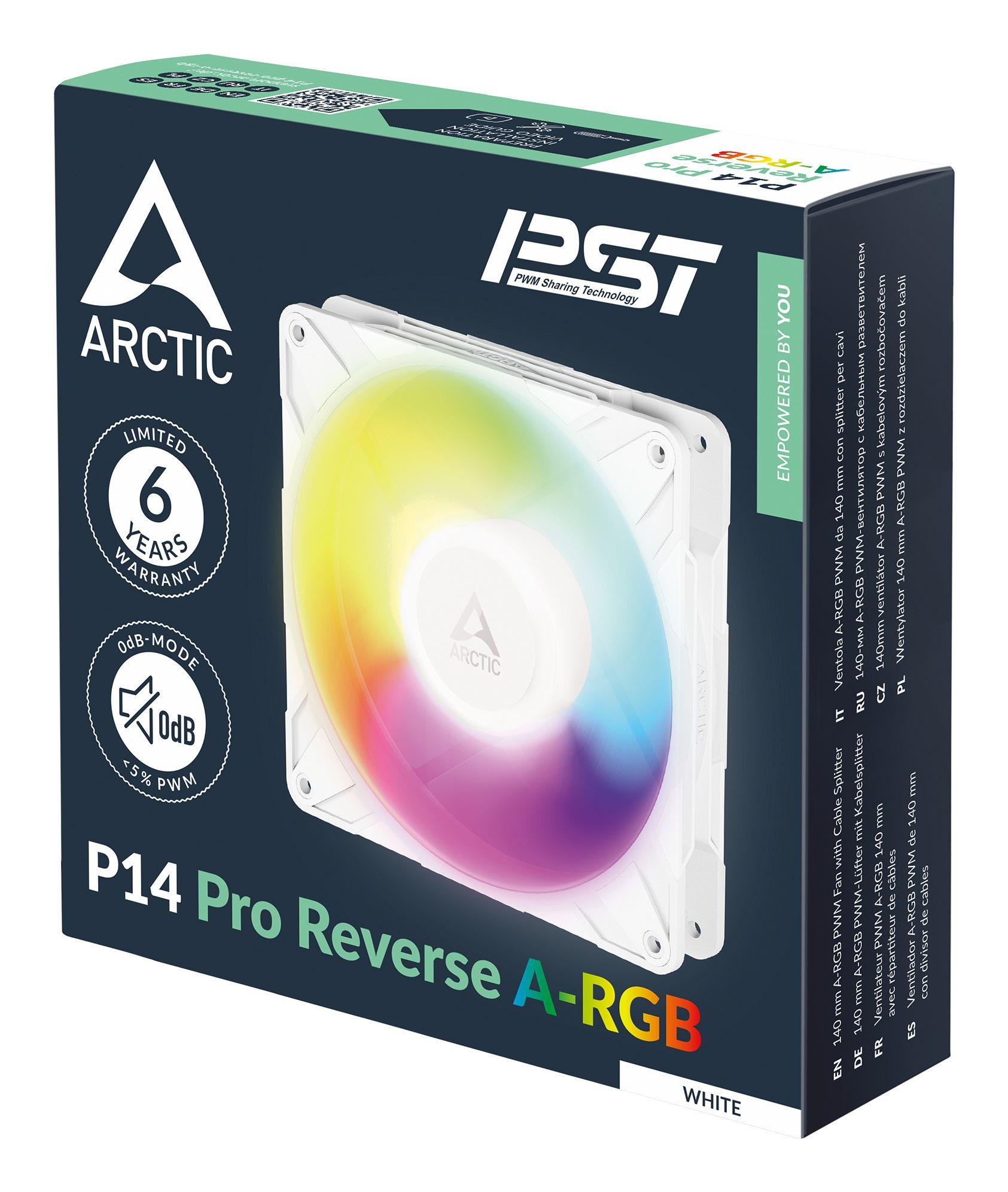 Conjunto de Ventoinhas ARCTIC Freezer P14 Pro Reverse A-RGB (Branco) — miniatura 7