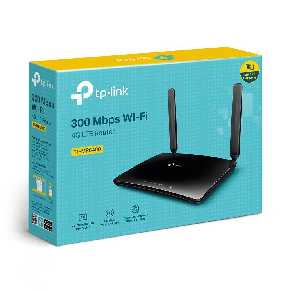 Router 4G TP-LINK TL-MR6400 (Wi-Fi 4 - 300 Mbit/s - Banda única - Preto) — miniatura 4