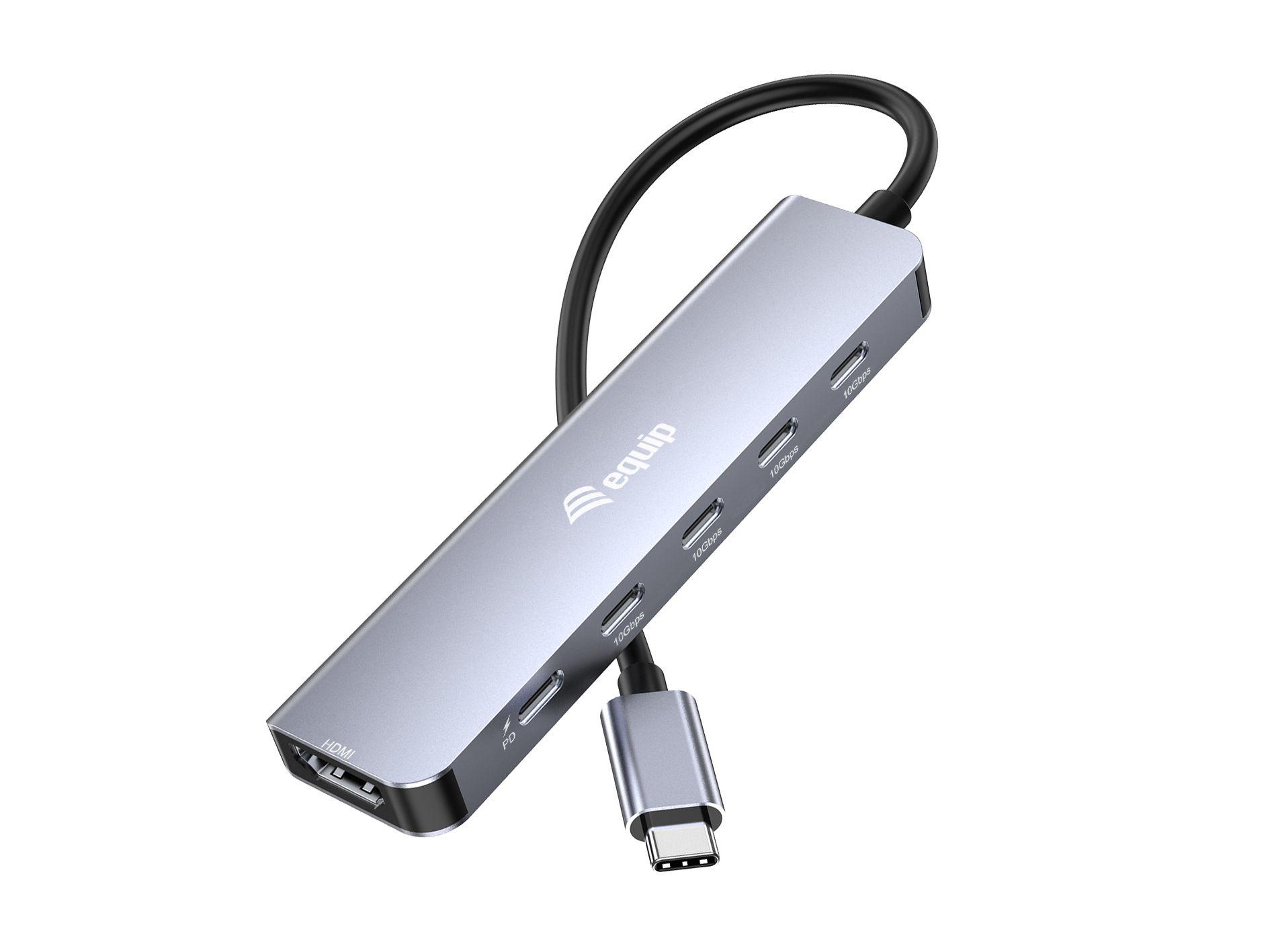 Replicador de Portas USB-C EQUIP 133499 (0,25 m - Cinzento)