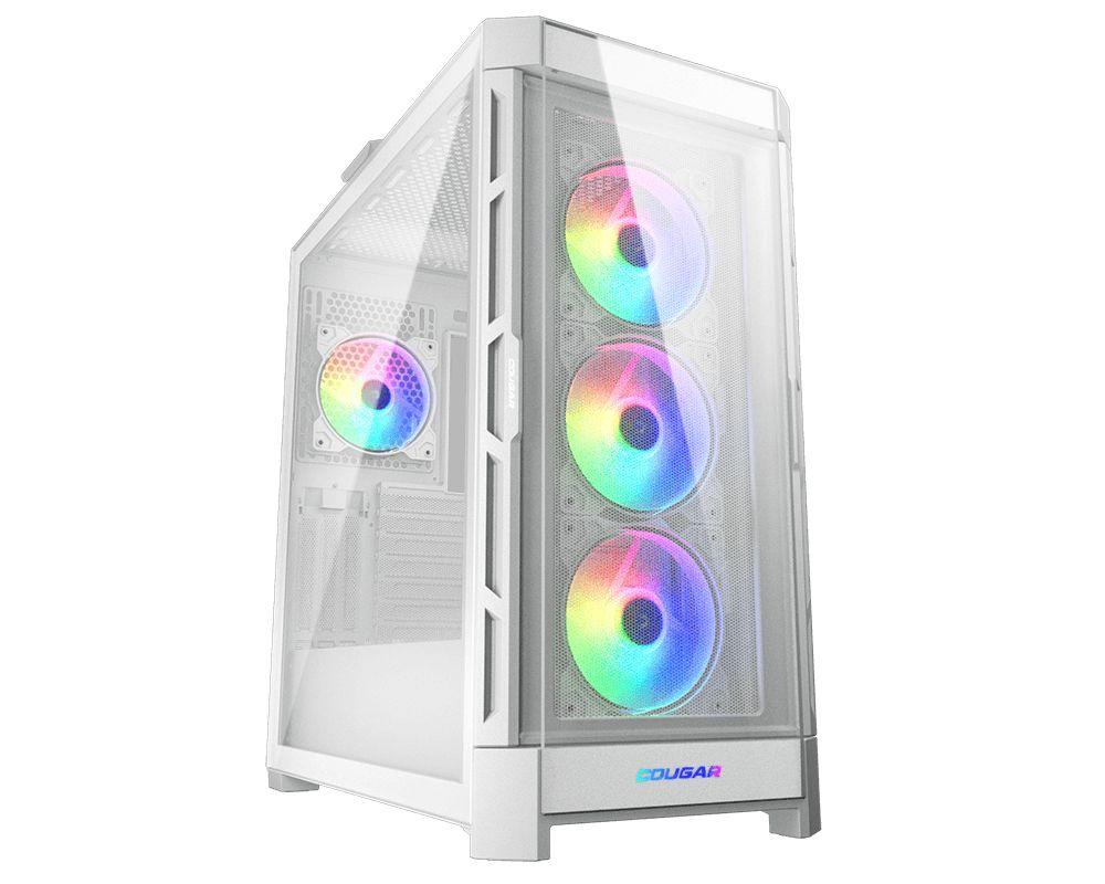 Caixa de Computador COUGAR DuoFace Pro RGB CGR-5AD1W-RGB (Midi Tower - Metal, Nylon, Vidro temperado - 190 mm - Branco)