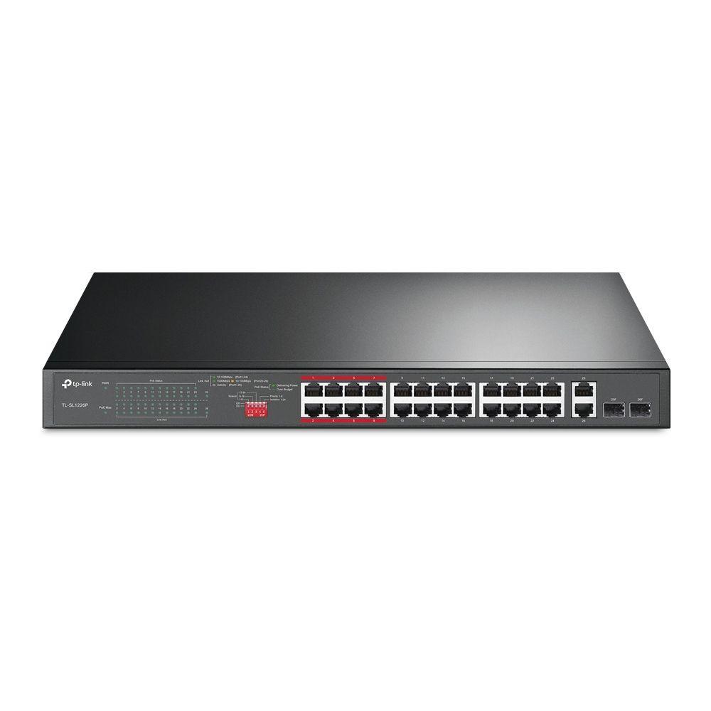 Switch TP-LINK TL-SL1226P (Gigabit Ethernet - 10/100/1000 Mbps - 4,1 MB - Cinzento)