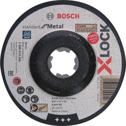 Disco de Desbaste BOSCH 2608619366 (X-LOCK - 125 x 6 mm)