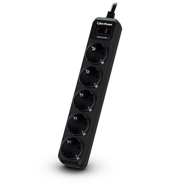 Bloco de Tomadas com Proteção contra Sobretensões CYBERPOWER B0520SC0-DE (Tipo F - Preto)