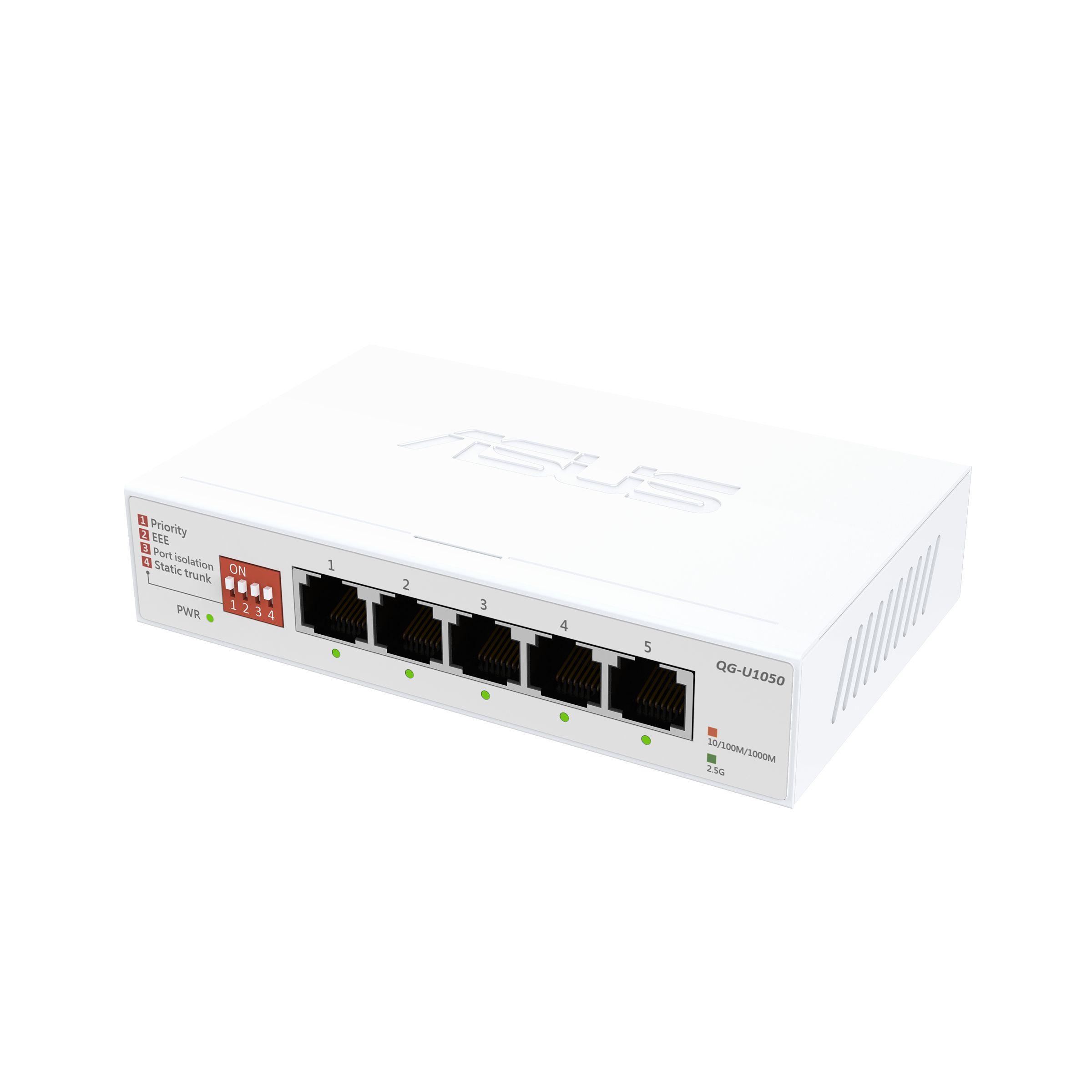 Switch ASUS QG-U1050 (2.5G Ethernet - 8 MB - 5 Portas - Branco), miniatura 2