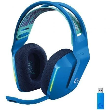 Headset Gaming LOGITECH G733 (Binaural - RF - Circum-auricular - Azul)