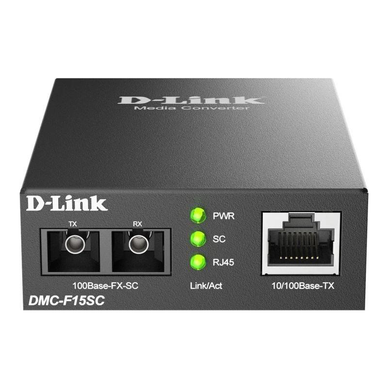Conversor de Fibra Ótica D-LINK DMC-F15SC/E (10Base-T, 100Base-TX - 100 Mbit/s - Preto), miniatura 3