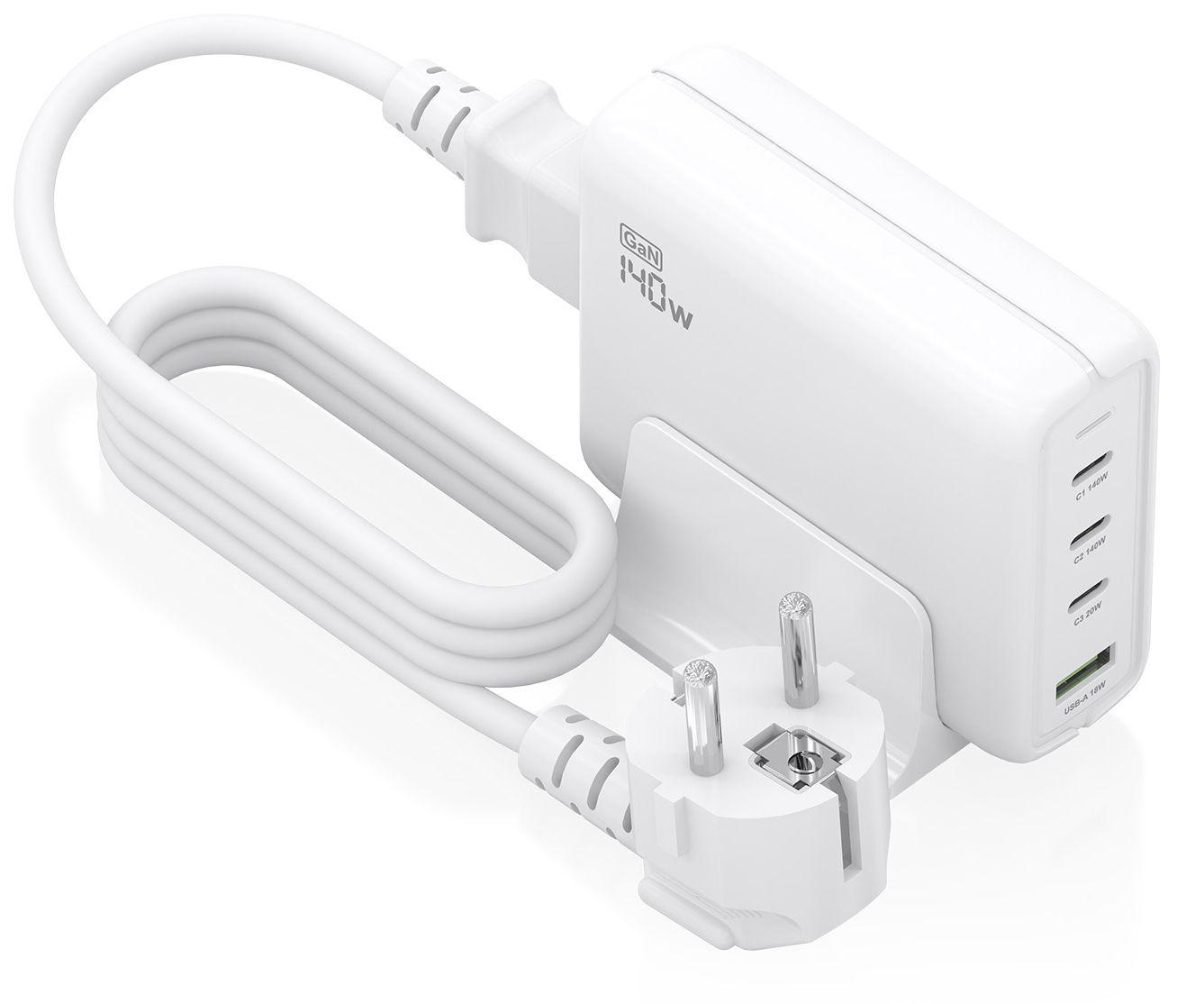 Carregador de Secretária AISENS ASCH-140W4P055-W (140 W - Até 140 W - Branco)