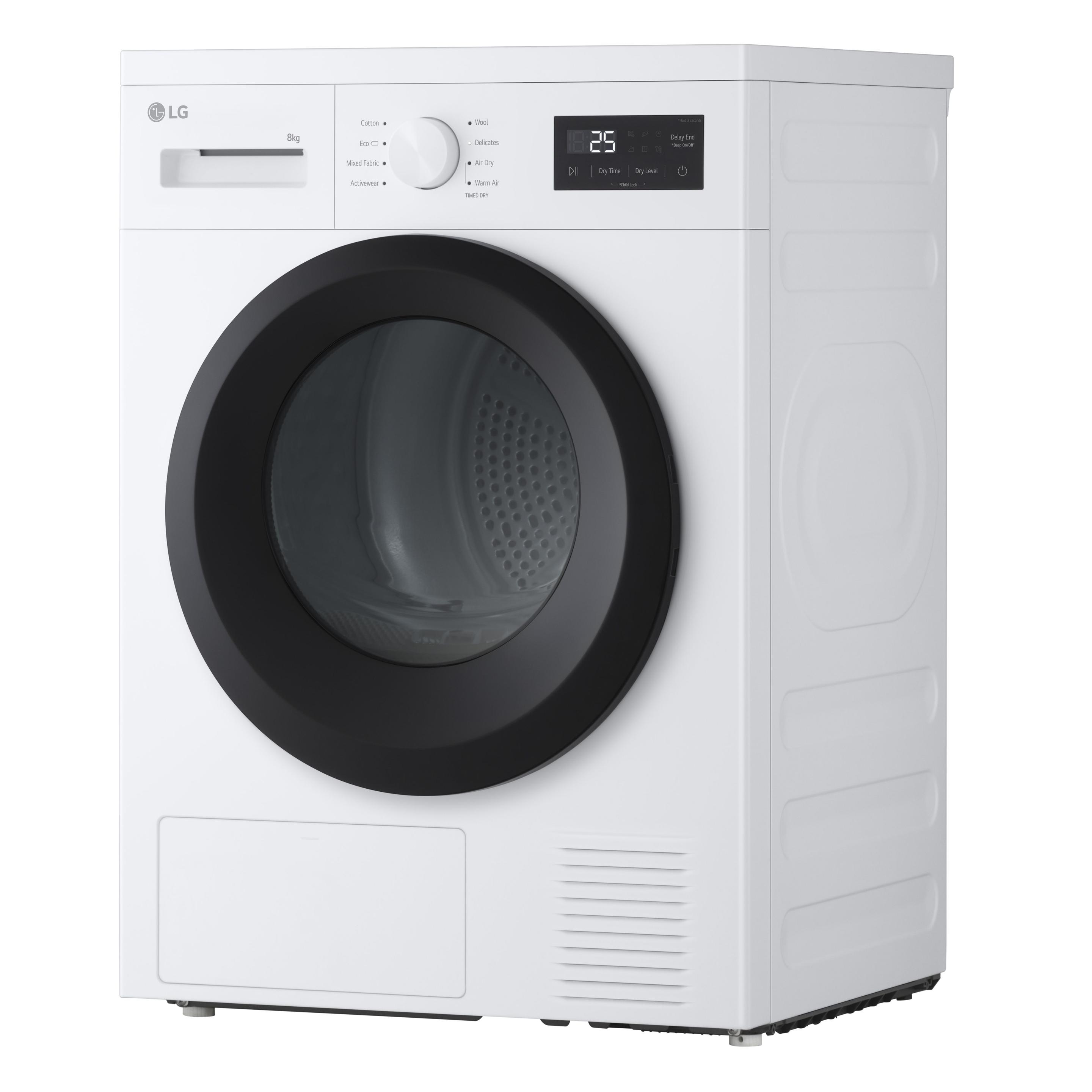 Máquina de Secar Roupa Independente LG RHA1008NWK (8 kg - Bomba de calor - 1,19 kWh - Branco), miniatura 4