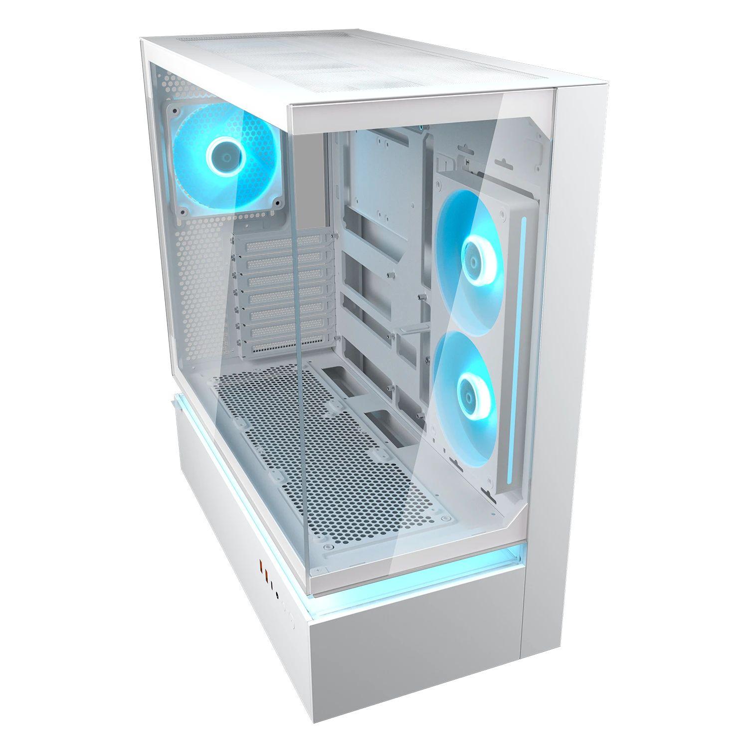 Caixa PC COUGAR CGR-2DA4W (ATX, CEB, Micro ATX, Mini-ITX - Midi Tower - Vidro, Aço - Branco) — miniatura 4
