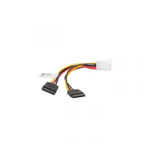 Cabo de Alimentação Interna LANBERG CA-HDSA-11CU-0015 (0,15 m - 2 x SATA 15-pin - Disco rígido - Preto, Vermelho e Amarelo) — miniatura 2