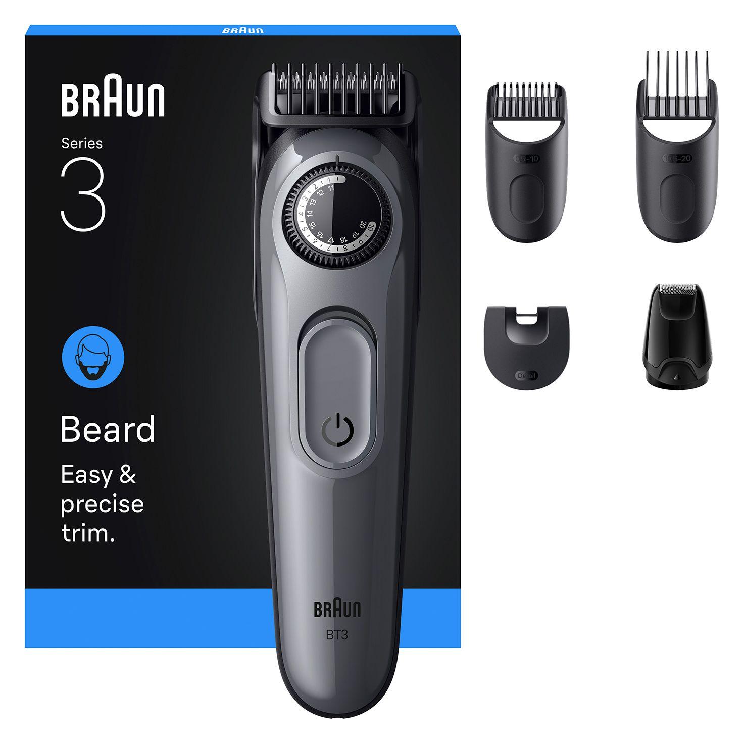 Aparador de Barba BRAUN BT3560 (Preto e Cinzento)