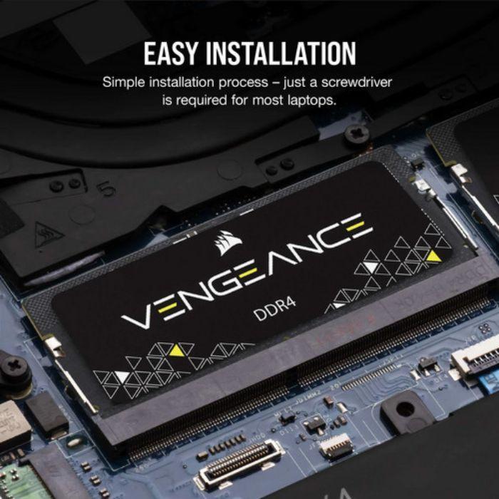Memória RAM CORSAIR Vengeance CMSX32GX4M2A3200C22 (3200 MHz - 32 GB - SO-DIMM), miniatura 4