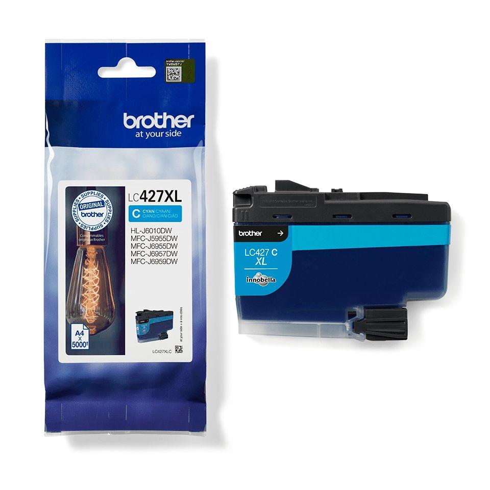 Tinteiro BROTHER LC427XLC (5000 páginas - Ciano), miniatura 2